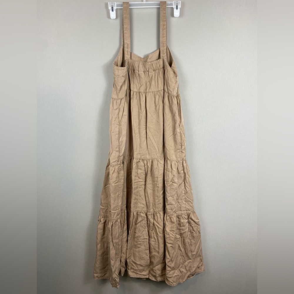 The Drop Britt Tiered Maxi Boho Flowy Dress Tan Small - Picture 2 of 6